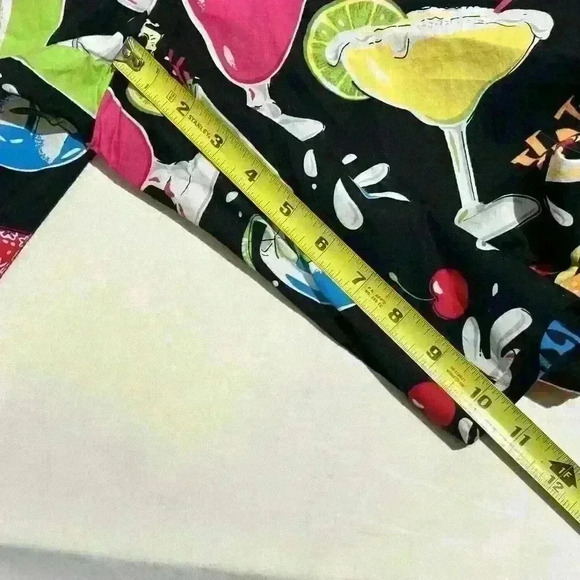 Y2K Nick & Nora Cocktail Martini Tropical Drinks Pajama Shorts Small Womens - Picture 6 of 10